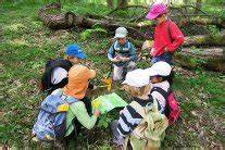 Kinder feiern Geburtstag im Wald