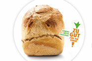 Brot mit Schriftzug zu gut für die Tonne